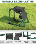 Foldable Garden Kneeler And Seat With Soft Kneeling Pad 2 In 1 Ergonomic Garden Stool For Gardening And Farm Work No Assembly Required