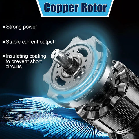 Copper rotor of 12V 80 Amp Alternator Replacement For Toyota Yaris showing strong power and stable current output features
