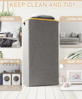 105 Liter Large Laundry Hamper With Handles, Collapsible Gray Laundry Baskets For Bedroom, Bathroom, And Laundry Room, Tall Design, Durable 2 Pack For Easy Sorting And Quick Cleanup in various home settings