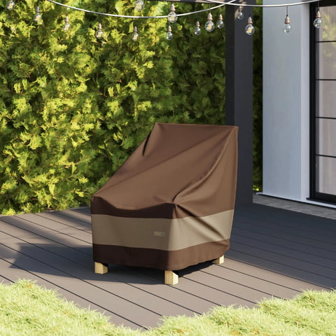 Ultimate Waterproof Patio Lounge Chair Cover For All Weather Protection, Built Tough Outdoor Furniture Cover Fits 32W X 37D X 36H on patio