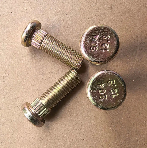 Premium 4 Pack Of Heavy Duty 1/2-20 Wheel Lug Studs With Knurl Fit Hydro Gear 44431 And Axle Hub Parts Perfect For Zonal Mowers And Lawn Tractors To Upgrade Your Ride Right Now. 1/2-20 steel wheel studs, class 12.9, shown with knurled heads