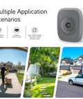 No Drill Magnetic Window Camera With 32GB SD Card 3K 5MP HD showing multiple use scenarios in home and outdoor settings