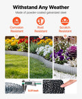 Heavy Duty Galvanized Steel Landscape Edging 50 Ft By 6 In Flexible Metal Border For Lawn And Flower Beds Includes Gloves
