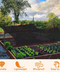 40 Percent Shade Cloth With Grommets 10 Ft By 20 Ft Garden Mesh Shade Net For Greenhouse Patio Plants Flowers And Chicken Coop Sun Protection Perfect For Greenhouses And Patios installed in a garden
