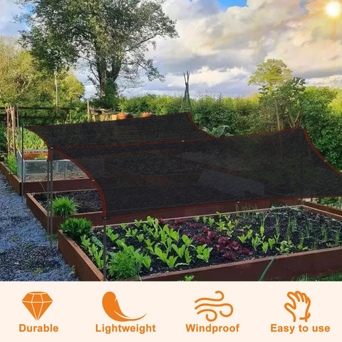 40 Percent Shade Cloth With Grommets 10 Ft By 20 Ft Garden Mesh Shade Net For Greenhouse Patio Plants Flowers And Chicken Coop Sun Protection Perfect For Greenhouses And Patios installed in a garden