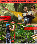 People using 18mm Nylon Climbing Slings 2 Pack 24 Inch Runners With 22kN CE Certified Strength for hammock and safety harness