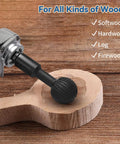 Rock Solid Carbon Steel Sphere Rotary Burr With Standard 5/8-11 Threads For 4-1/2 And 5 Inch Angle Grinders on wood.
