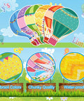 68 Pcs Hot Air Balloon Classroom Bulletin Board Decorations Kit For Back To School with vibrant color details and waterproof quality.