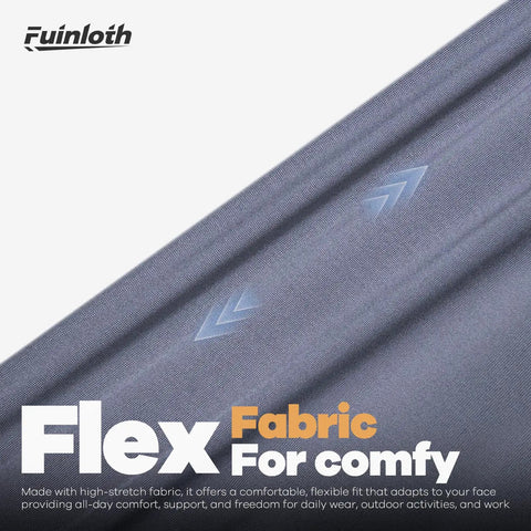 Close-up of flexible fabric in Six Pack Neck Gaiter Face Mask Bandana For Outdoor Adventures, Fishing And Travel, Cooling Sun Protection Scarf.