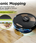 Black and gold Matrix Plus 2in1 Robovac And Mop With Sonic Mopping Matrix Clean Smart Home Mapping HEPA Bagless Self Empty Base