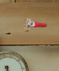 Heavy Duty Copper Ball Valve 6 Pack Built Tough NPT Thread Female To Male Connector with red handle on wood background