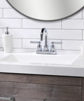 Two-Handle High Arc Bathroom Sink Faucet In Polished Chrome With Easy Install, Durable Build, Smooth 1.2 GPM Flow