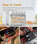 Installation view of 11 Pins 7 Positions Rotary Function Switch for Cuisinart TOA 60 Air Fryer Beelicious Oven and Geek Chef FM9001E.