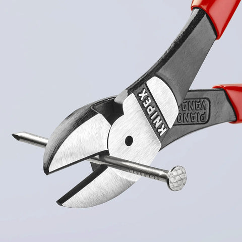 Two Piece Mini Pliers Set In Belt Pouch With 6-1/4 Inch Diagonal Cutter gripping nail, Compact Yet Pro Grade Tools For Tight Spot Work
