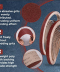 Premium 2 X 48 Inch Sanding Belts 80 Grit Aluminum Oxide Abrasive Paper For Belt Sander showing durable grit distribution and flexibility.