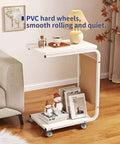PVC rolling cart with M6 Threaded Stem Caster Wheels 2 Inch PVC Silent No Noise No Scratch Replacement for tiny shelving