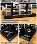 Pro Grade Bicycle Wheel Truing Stand with aluminum alloy base, magnetic tool holder, and precision dial indicators.
