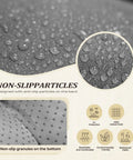 Ultra Comfy All Weather Outdoor Chaise Lounge Cushion Waterproof 74.4 Inch Long by 22 Inch Wide by 4.7 Inch Thick With Ties anti-slip particles