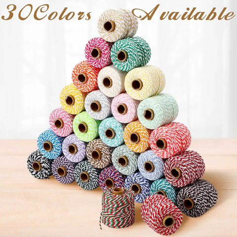 Colorful Cotton Twine Set Dope 30 Rolls Of 2mm Craft String For Wrapping DIY Projects Wedding Decor Gift Tying Home And Garden Use