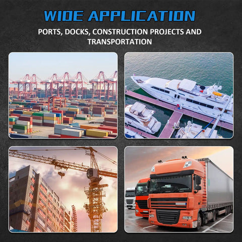Wide application of Heavy Duty Magnetic Lifter Hoist With Handle, 880 Lb Capacity in ports, docks, and transportation projects