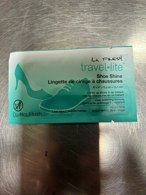 Travel Lite Pre Moistened Shoe Shine Wipes Pack Of 50 Individually Wrapped Streak Free Leather Cleaning Wipes On The Go