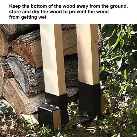 Heavy Duty Outdoor Firewood Rack With Adjustable Length Bracket Kit For Any Backyard Fire Pit Weatherproof Black Wood Storage For Logs And Kindling Built Tough Frame Easy Assembly Keeps Your Patio Clean And Ready
