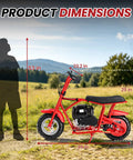 40Cc Gas Powered Mini Dirt Bike For Kids 8 14 With Automatic Transmission And Pull Start Off Road Pocket Motorcycle dimensions