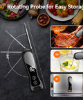 Digital Meat Thermometer Instant Read In 1 Second For Grilling, BBQ, Frying, Candy And More showing 180 degree folding probe