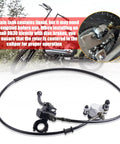 Upgraded Hydraulic Brake System For Mini Bikes Left Side Mount With Seven Eighths Inch Handlebars And Fifty Inch Hose Compatible With Baja Doodlebug DB30 Minibikes And Go Karts