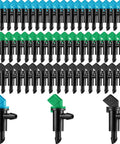 60 Piece Drip Emitter Garden Irrigation Set With Flag Drippers In 3 Sizes For Trees And Shrubs 1 GPH 2 GPH 4 GPH Color Coded Lids