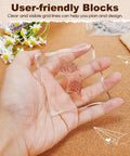 7 Pcs Acrylic Stamp Blocks Set With Grid Lines For Easy Stamping, clear acrylic block with grid for card making
