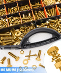 Mega Heavy Duty Metric Bolt And Nut Kit 966 Piece Grade 8 8 With Portable Storage Box, includes M4 to M8 hex bolts, nuts, and washers