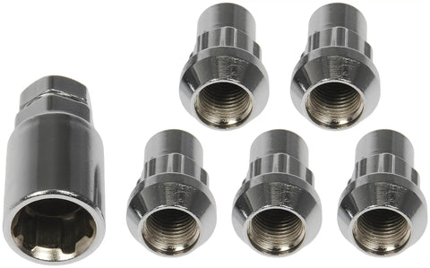 Lock Your Ride Down Against Thieves With These Slick Chrome Acorn Security Lug Nuts Anti Theft Wheel Lock Set 1/2 20 Thread Heavy Duty Rust Proof Auto Car Parts - set of 4 chrome lug nuts with one socket