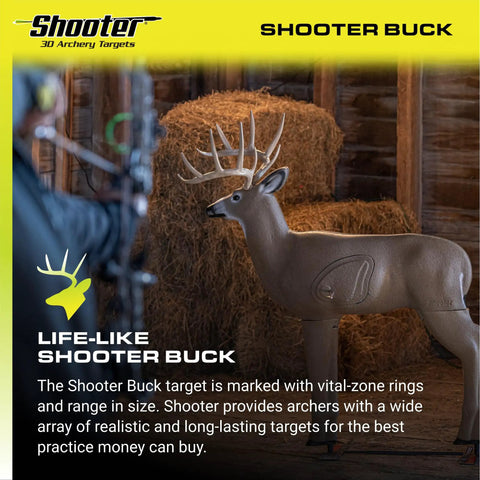 Buck 3D Archery Target With Replaceable Insert, Weather Resistant Heavy Duty Foam, 48 Inch Tall For Realistic Practice in barn