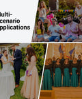 Wireless Microphone System With Four Channel UHF Handheld Mics For Karaoke Parties Church Weddings Long Range 60 Meters