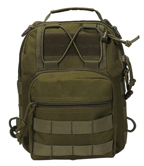 Waterproof 1000D Tactical Sling Bag For Everyday Carry And CCW, Ultra Lightweight 9L Compact Backpack Satchel with Padded Back