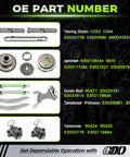 4.7 Timing Chain Kit With Sprocket For 2002 To 2008 Dodge Ram Dakota Durango Jeep Grand Cherokee Commander And Mitsubishi Raider V8 Engines Replacement OEM Style With Durable Gears And Timing Components components displayed with chains, sprockets, and tensioners.