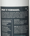 Back label of Granite Cleaner And Polish For Marble Quartz Slate And Concrete Surfaces Streak Free Stone Countertop Cleaner 16oz bottle