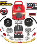 Big Truck Engine Toy For Kids Aged 3 To 8 With Take Apart Mechanic Repair Set showing parts and tools layout.