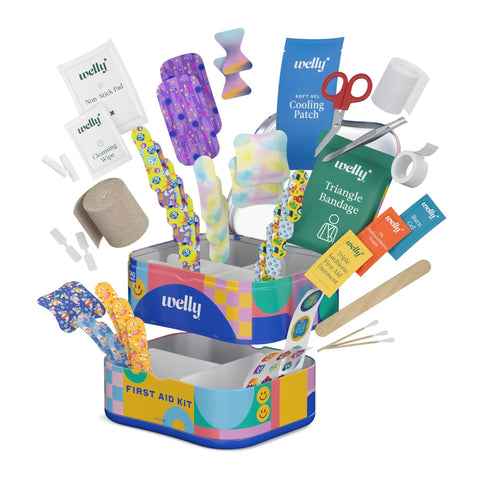 Comprehensive First Aid Kit With 240 Pieces For Grab And Go Home Car Or Travel FSA Eligible Adhesive Bandages Tape and more.