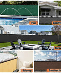 Heavy Duty Privacy Screen Fence Net 8 Ft By 50 Ft Black Mesh for backyard, pool, courtyard, balcony, construction sites