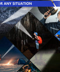 Ultra Bright 100000 Lumen Rechargeable LED Flashlight Handheld Spotlight For Outdoors Waterproof Long Lasting Torch use
