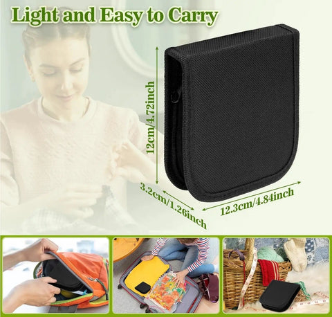 70 Piece Portable Sewing Kit With Threads And Needles For DIY Handwork Grab And Go Highly Durable Polyester Spools For Smooth Stitches And Handy Travel Repairs, black case 12.3 x 12 x 3.2 cm