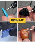 Drilax diamond drill bits set for stone and glass, 30 pcs, sizes 1mm–3mm, 1/8 in shank, for Dremel/rotary tools