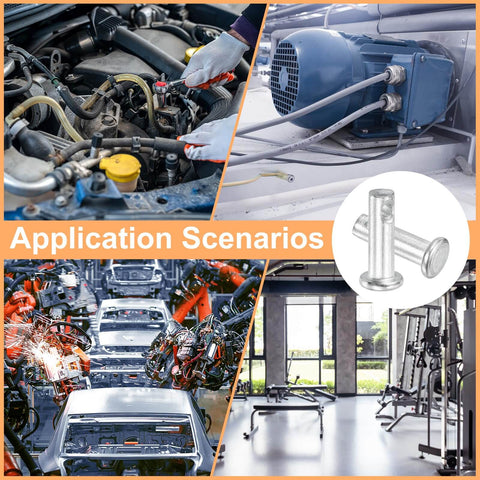 Set Of 10 Pro Grade Three Sixteenth Inch By Five Eighths Inch Single Hole Clevis Pins In Carbon Steel For Various Applications