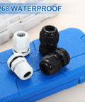 M16 Cable Gland 4 Pack Waterproof Nylon Sealed Joint For Cable Fixing Wiring Repair And Gland Replacement With Two Wire Holes