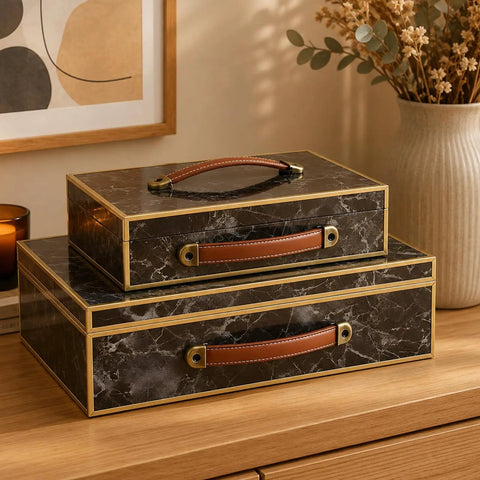 4 Pack Leather Drawer Pulls With Mounting Screws Brown Leather Handles With Zinc Alloy Hardware 7.48 Inch Length 0.94 Inch Width