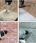 20 Piece SDS Plus Drill Bits And Chisels Set For Hammer Drills With Portable Plastic Case Concrete Masonry Kit in use on brick and stone