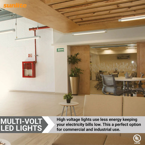 LED T8 Ballast-Bypass Tube 2 Foot 9W F17T8 Equal Frosted Dual End G13 Base installed in a modern office ceiling