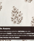 Decorative Floral Pillow Covers 18x18 Inch Set Of 2 For Couch Brown Neutral 2 Pack Cover Only For Sofa Or Chair Decor With Easy Care Fabric And Durable Sewn Edges For Cozy Home Vibe, brown floral cotton print